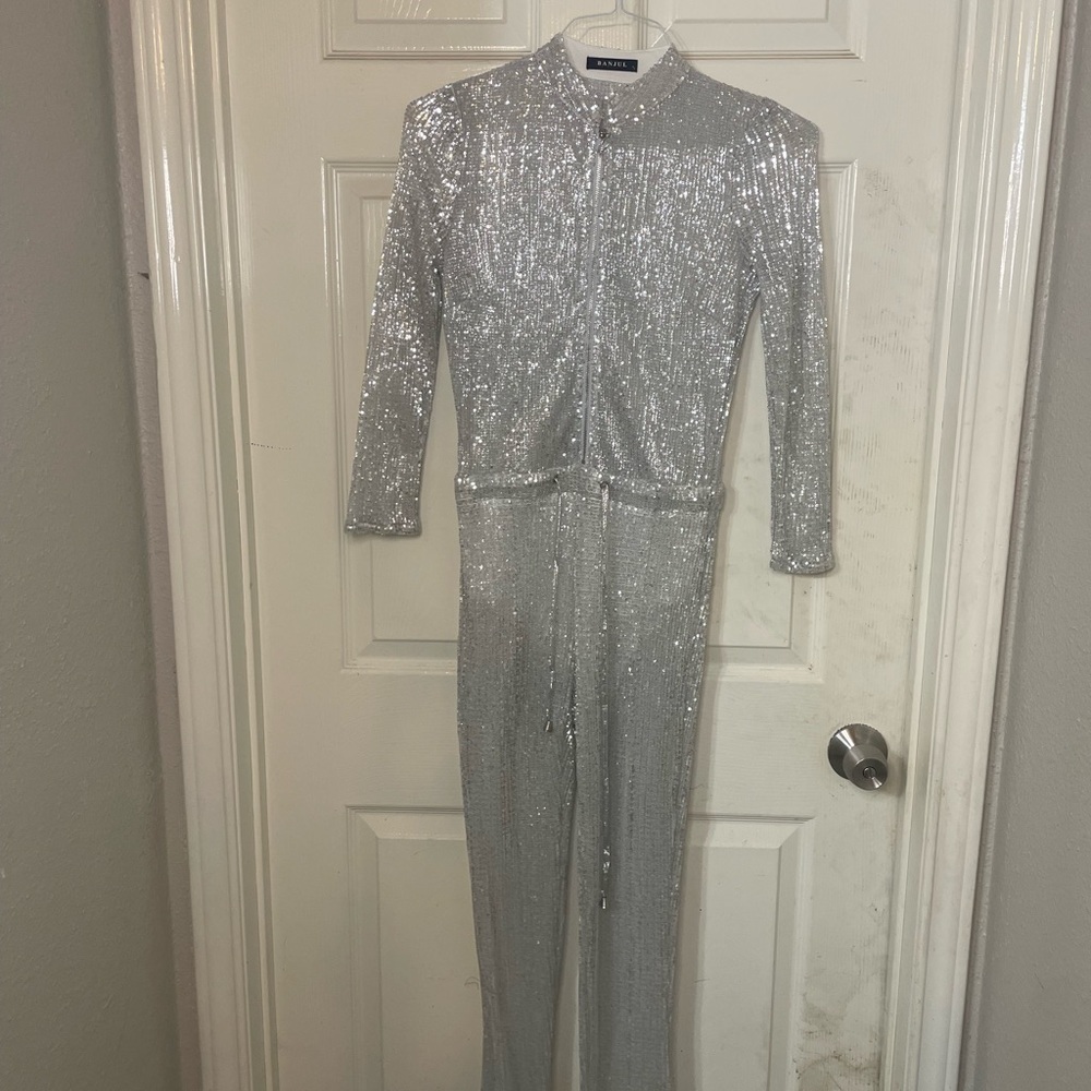 Banjul Glittering Silver Jumpsuit